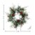 Glitzhome 24 Inch Diameter Frosted Ornament, Berry & Pinecone Wreath Perspective: back