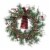 Glitzhome 24 Inch Diameter Frosted Berry, Pine with Bowknot Wreath Perspective: back