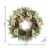 Glitzhome 24 Inch Diameter Cypress Leaves Pinecone With Bowknot Ribbon Wreath Perspective: back