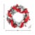 Glitzhome 24 Inch Diameter Flocked Berry, Pinecone Ribbon Wreath Perspective: back