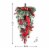 Glitzhome 25 Inch Tall Flocked Berry, Ornament and Pinecone Ribbon Teardrop Perspective: back