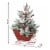 Glitzhome 21 Inch Tall Christmas Red Sleigh Frosted Floral Centerpiece Perspective: back
