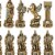 Bronze and Silver Finish Greek / Roman Gods Pantheon Chessmen Set Chess Pieces Perspective: back