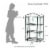 Glitzhome 49.25 Inch Tall Portable PVC Greenhouse, 3 Tier Perspective: back