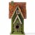 Glitzhome Distressed Solid Wood & Metal Birdhouse Perspective: back