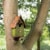 Glitzhome Rustic Garden Bird House Perspective: back