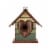 Glitzhome 8.66 H Heart Design Wooden Bird House, Distressed Textured Perspective: back