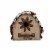 Glitzhome 7.09 L Semicircle Wooden Garden Bird House, Distressed Textured Perspective: back