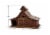 Glitzhome Extra-Large Rustic Wood Barn Birdhouse Perspective: back