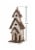 Glitzhome Extra-Large Rustic Wooden Outdoor Garden Birdhouse - White/Brown Perspective: back