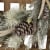 Glitzhome Bamboo Tobacco Basket with Flocked Pinecone & Antler Wreath - Green Perspective: back