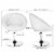Gymax PU Leather Adjustable Modern Chair Swivel Round Tufted Back White Perspective: back