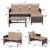 Gymax 3PC Rattan Furniture Set Outdoor Patio Couch Sofa Wicker Set Perspective: back