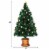 4Ft Pre-Lit PVC Christmas Tree Fiber Optical Firework Holiday Decor Perspective: back