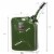 5 Gallon 20L Jerry Fuel Can Steel Gas Container Emergency Backup w/ Spout Green Perspective: back