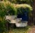 Glitzhome Metal Electrical Fountain, 3 Tier Galvanized Basin Perspective: back