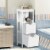 Bathroom Floor Cabinet Multifunctional Bathroom Storage Organizer W/2 Drawers Perspective: back