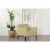 Fabric Upholstered Accent Chair with Metal Legs in Lemon and Black Perspective: back