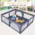 Hivvago Large Infant Baby Playpen Safety Play Center Yard with 50 Ocean Balls-Dark Gray Perspective: back