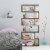 Hivvago 6 Tier S-Shaped Bookshelf Storage Display Bookcase Decor Z-Shelf -Coffee Perspective: back