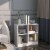 Hivvago 2 Pieces 2-tier Bookcase Set with Anti-toppling Device Perspective: back