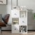 Hivvago 3-Tier Bookshelf with Anti-toppling Device for Living Room-White Perspective: back