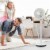 9 Inch Portable Oscillating Pedestal Floor Fan with Adjustable Heights and Speeds Perspective: back