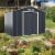 Hivvago 9 x 6 Feet Metal Storage Shed for Garden and Tools-Gray Perspective: back