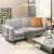 Hivvago Modern Loveseat Sofa Couch with Side Storage Pocket-Light Gray Perspective: back