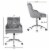 Gymax Velvet Office Chair Tufted Upholstered Swivel Computer Desk Chair w/ Nailed Trim Perspective: back