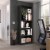 Home 4 Shelves Bookcase with Multi-Tiered Storage Perspective: back