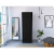 Aurora Armoire, Two Internal Shelves, Rod, Two-Door Armoire-Black, For Bedroom Perspective: back