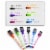 6 Pc Dry Erase Whiteboard Markers Assorted Colors Eraser Office School Low Odor Perspective: back