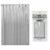 Shower Curtain Liner Heavy Duty Magnetic Mildew Resistant Vinyl Waterproof Gray Perspective: back