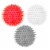 4 Rubber Dental Spiky Squeaker Ball Fetching Pet Dog Toy Cleans Teeth Gum Health Perspective: back
