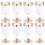 8 X Rose Gold Plastic Champagne Flute Disposable Wine Glass 5.5oz Wedding Party Perspective: back