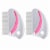 2 Pc Stainless Steel Comb Dog Cat Pet Flea Metal Brush Shedding Detangling Tool Perspective: back