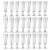 24 Pc Plastic Champagne Flutes Wine Mimosa Disposable Glasses Cups Wedding 4.7oz Perspective: back