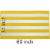 TowelSoft Premium Cabana Stripe 100% Cotton Terry Velour Beach Towel 35 inch x 60 inch-Yellow Perspective: back