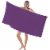 TowelSoft Premium 100% Cotton terry velour beach towel 30 inch x 60 inch-Purple Perspective: back