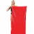 TowelSoft Premium 100% Cotton terry velour beach towel 30 inch x 60 inch-Red Perspective: back