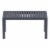 Ocean Rectangle Cofee Table Dark Gray Perspective: back