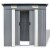 vidaXL Garden Shed Gray Metal 74.8 x48.8 x71.3 Perspective: back
