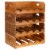vidaXL Wine Racks 4 pcs for 16 Bottles Solid Reclaimed Wood Perspective: back