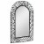 vidaXL Wall Mirror Arched 19.6 x31.4 Black Perspective: back