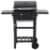 vidaXL Charcoal-Fueled BBQ Grill with Bottom Shelf Black Perspective: back