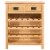 vidaXL Wine Cabinet 28.3 x12.5 x35.4 Solid Oak Wood Perspective: back