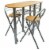 Kitchen/Breakfast Bar/Table and Chairs Set Wood Perspective: back