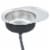 vidaXL Kitchen Sink, Drop-in Sink, Single Bowl, Ø22.4 Inches Stainless Steel Perspective: back