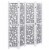 vidaXL 4-Panel Room Divider Gray 55.1 x65 Solid Wood Perspective: back
